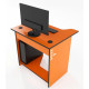 Gaming desk Sputnik Zeus orange with black edge