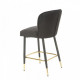 Bar stool corduroy + painted metal B-126 Vetro Mebel Black