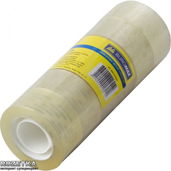 Adhesive tape Buromax 24 mm x 30 m Transparent 6 pcs (BM.7176-01)