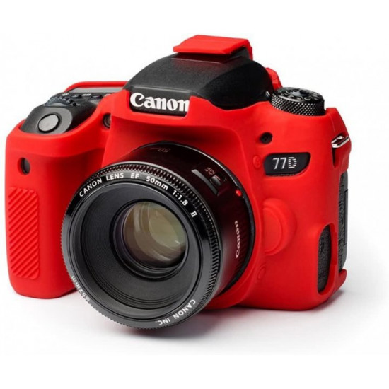 Protective silicone case for Canon EOS 77D cameras - red