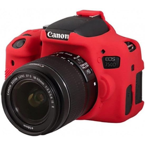 Protective silicone case for Canon EOS 750D cameras - red