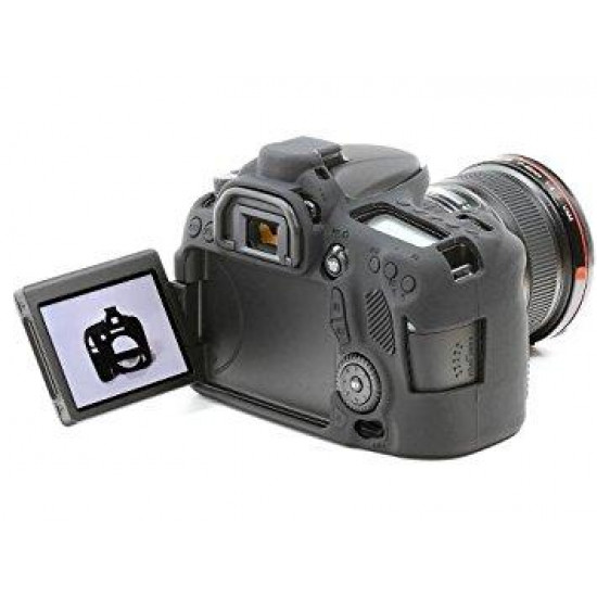  Защитный силиконовый чехол для фотоаппаратов Canon EOS 70D, 80D - черный