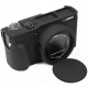 Protective Silicone Case with Cover for CANON G5X Mark II Cameras - Black