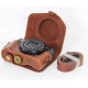 Protective case - case for CANON G7X, G7X Mark II, Mark III cameras - coffee