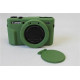 Protective silicone case with cover for CANON G7X Mark II cameras - green