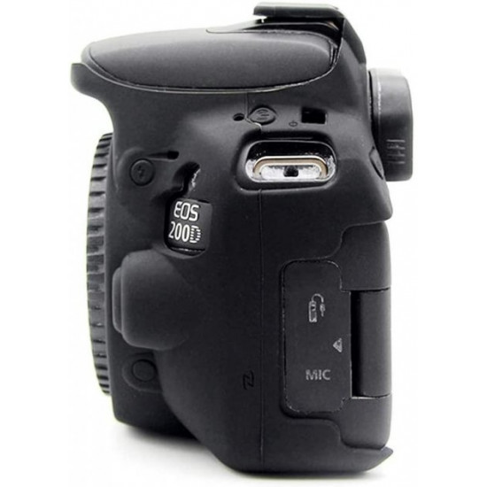 Protective silicone case for Canon EOS 200D, 200D II cameras - black