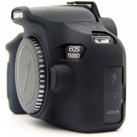 Protective silicone case for Canon EOS 1500D cameras - black