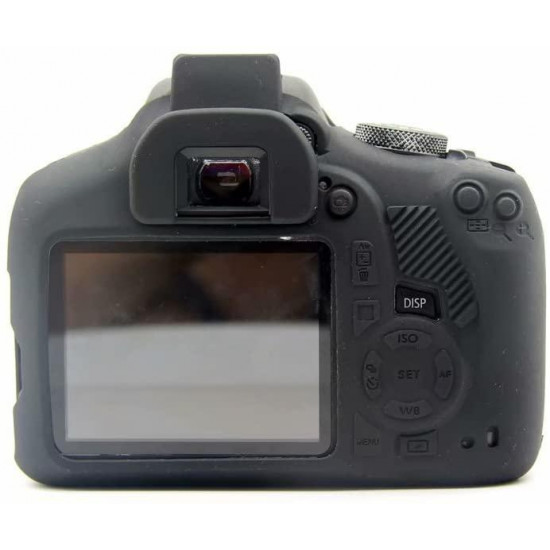 Protective silicone case for Canon EOS 1500D cameras - black