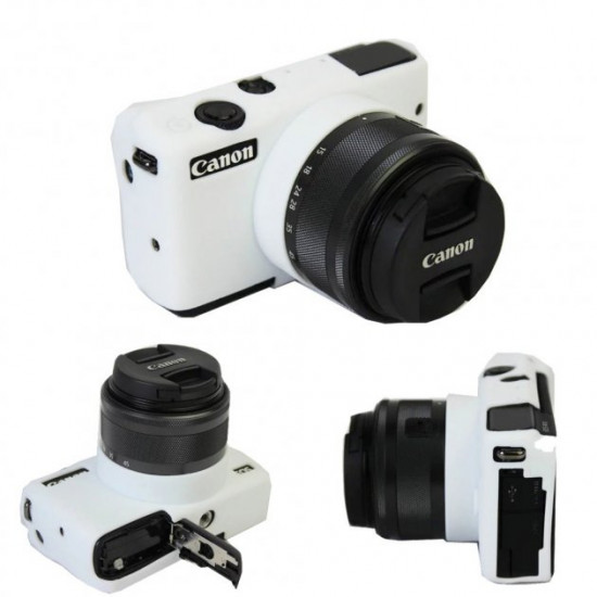 Protective silicone case for CANON EOS M10 cameras - white