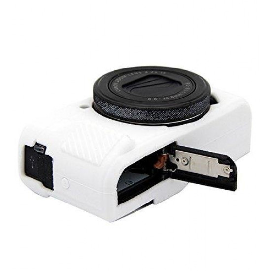 Protective silicone case for CANON G7X Mark II cameras - white