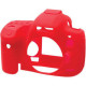 Protective silicone case for Canon EOS 5D Mark III, 5Ds, 5Dr cameras - red