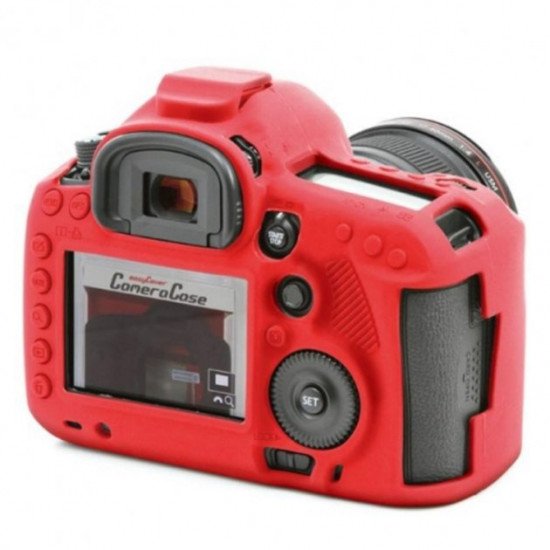 Protective silicone case for Canon EOS 5D Mark III, 5Ds, 5Dr cameras - red