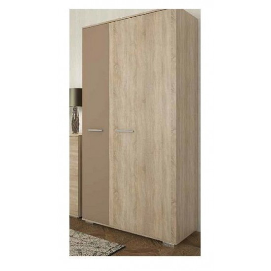 Wardrobe Sokme Rio 90x53x195cm Sonoma Oak / Latte