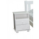 White wooden bedside table TB-5 Skif