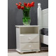 White wooden bedside table TB-5 Skif