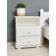 White wooden bedside table TB-5 Skif