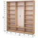 Three-door wardrobe Roko 209.2x45x242 cm Mirror Milky oak (20200025237)