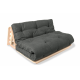 Futon chair in the living room made of solid beech wood Layti 140 Woodman natural/ash