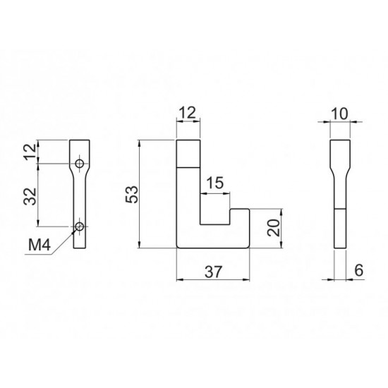 Гачок Gamet WP37-L31 чорний матовий (104170)