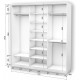 Three-door wardrobe Roko 179.2x242x60 cm Mirror White (20200027426)