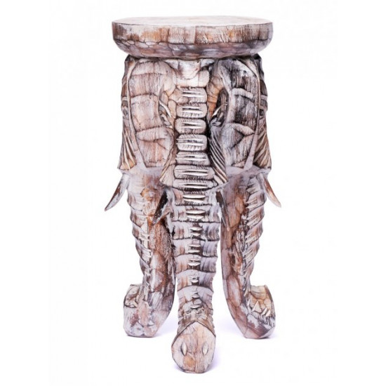 Decorative chair None wooden Three elephants height 50 cm Gray (25 030ср)