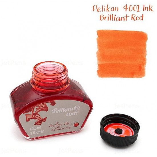  Чернила Pelikan 4001 Brilliant Red в стеклянном флаконе 62.5 мл Красные (329169)