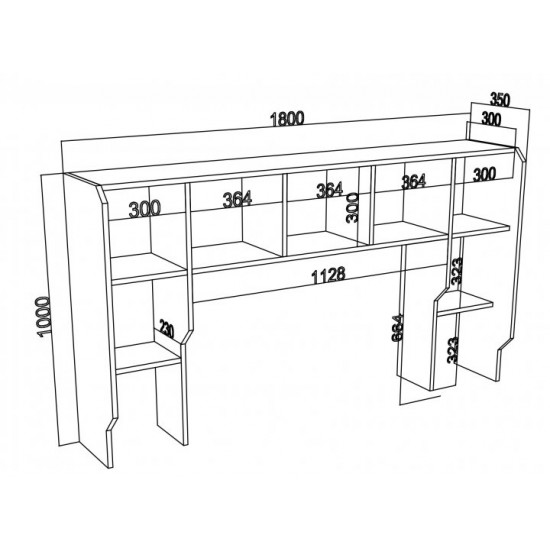 Gaming table with add-on Viking-3M Zeus white + black edge