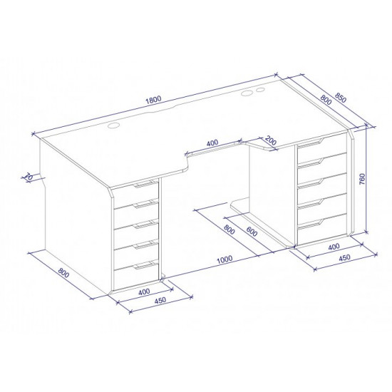 Gaming table with add-on Viking-3M Zeus white + black edge