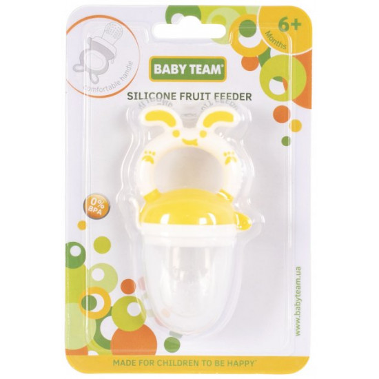 Fruit Feeder Baby Team silicone Yellow-violet (6203_Yellow) (4824428062039)