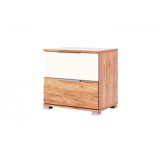 Bedside tables Miro-Mark Asti (2 pieces) high-tech Craft oak/White gloss (56592)