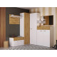 Corner wardrobe Barcelona Sokmé Artisan Oak + White (laminated chipboard)