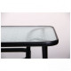 Outdoor table AMF Cancun frame black glass wave