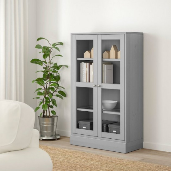  Сервант IKEA HAVSTA 81x37x134 см сірий (292.751.07)