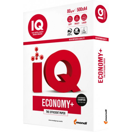  Бумага офисная IQ Economy + А4 80 г/м2 500 листов (9003974458953)