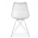 Chair for kitchen, living room with leatherette metal/plastic pillow Tower C Group SDM White