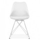 Chair for kitchen, living room with leatherette metal/plastic pillow Tower C Group SDM White