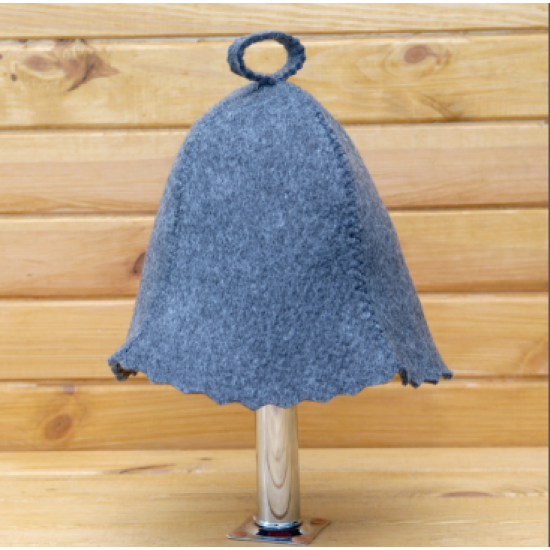 Gray sauna hat