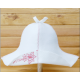 Women's sauna hat Flower, white