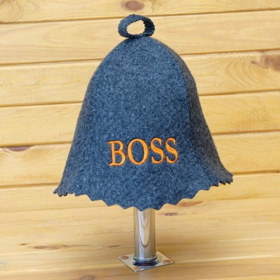 Boss gray sauna hat