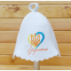 Sauna hat Ukraine, white