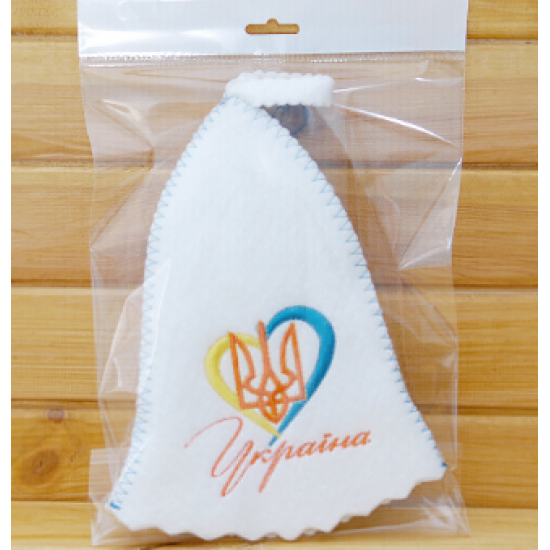 Sauna hat Ukraine, white