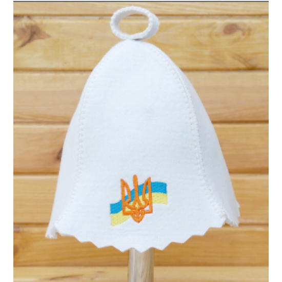 Sauna hat Coat of arms, white