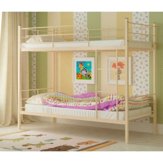 Metal bunk bed Elma 90x190 cm, beige