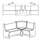 Kitchen corner Companit Canada oak sonoma/gray