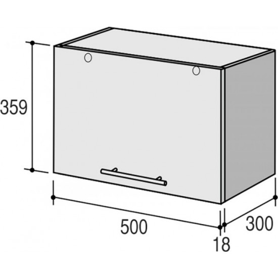 Upper module RoKo Runa 35.9 x 30 x 50 cm Smoky Oak (20200028621)