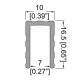 Aluminum profile Penn Elcom MG-0650 edging U-shaped with a groove of 7 mm