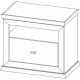 Bedside table Sokme Oregon (22) with drawer 63x38x55cm Pino Aurelio / Madagascar