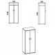 Hinged wardrobe Companit Wardrobe-2 beech