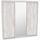 Sliding wardrobe DOM VG246 Alaska Chipboard+Mirror 240x60x240