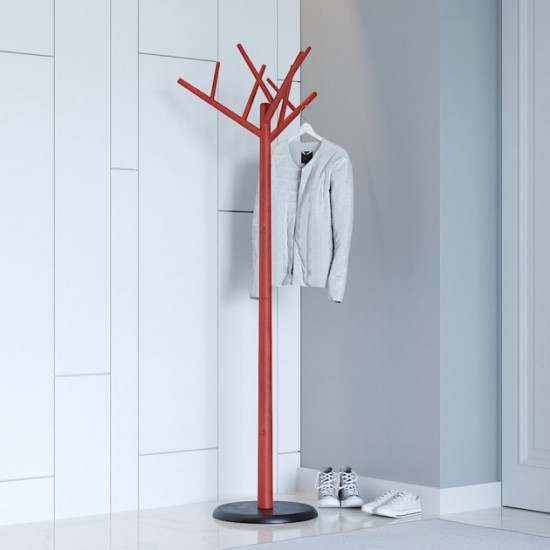 Wooden floor hanger Fenster Phoenix Red/Black